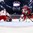 BUFFALO, NEW YORK - JANUARY 4: Canada's Jonah Gadjovich #11 and the Czech Republic's Ondrej Vala #14 battle for the loose puck behind goalie Jakub Skarek #1 during the semi-final round of the 2018 IIHF World Junior Championship. (Photo by Andrea Cardin/HHOF-IIHF Images)

